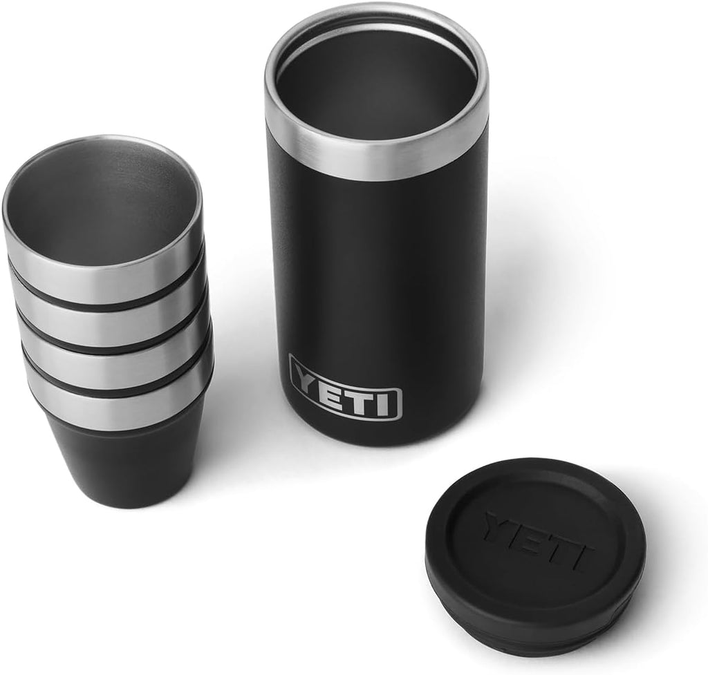 YETI Shot Glasses with Carry Case — Stainless Steel, Set of 4