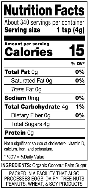 MADHAVA Organic Coconut Sugar – 3 lb Unrefined Natural Sweetener for Coffee & Tea