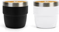 Zenbo 4oz Espresso Cups — Ceramic-Lined Stainless Steel, Set of 2