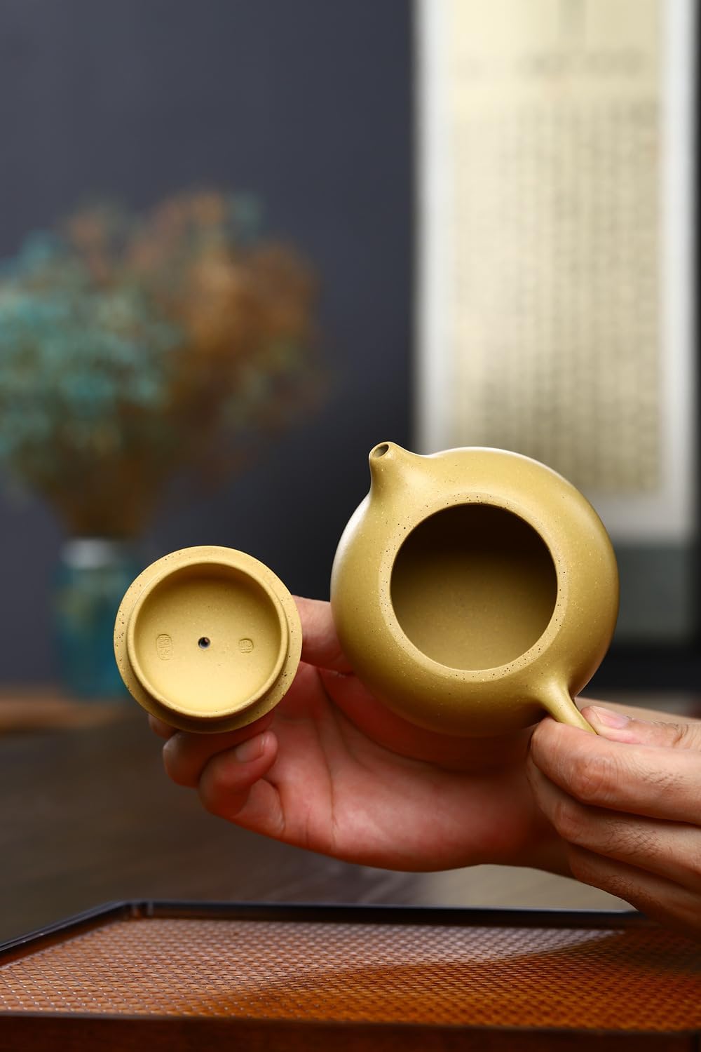 Yixing Zisha Green Clay Teapot – Authentic Chinese Gongfu Tea Vessel, ~200ml