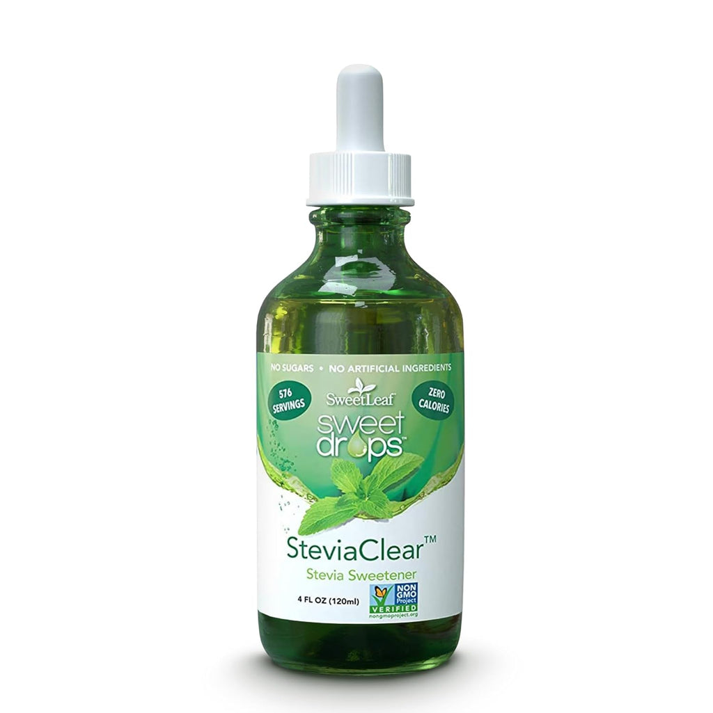 SweetLeaf Sweet Drops SteviaClear – Zero Calorie Liquid Stevia Sweetener, 576 Servings (4 fl oz)