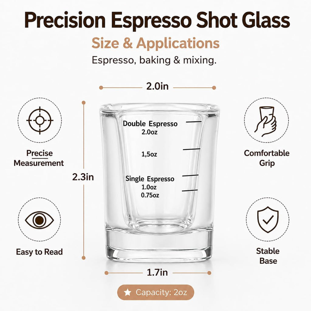 RUCKAE Shot Glass Measuring Cup Set — 2oz, 12 Pack