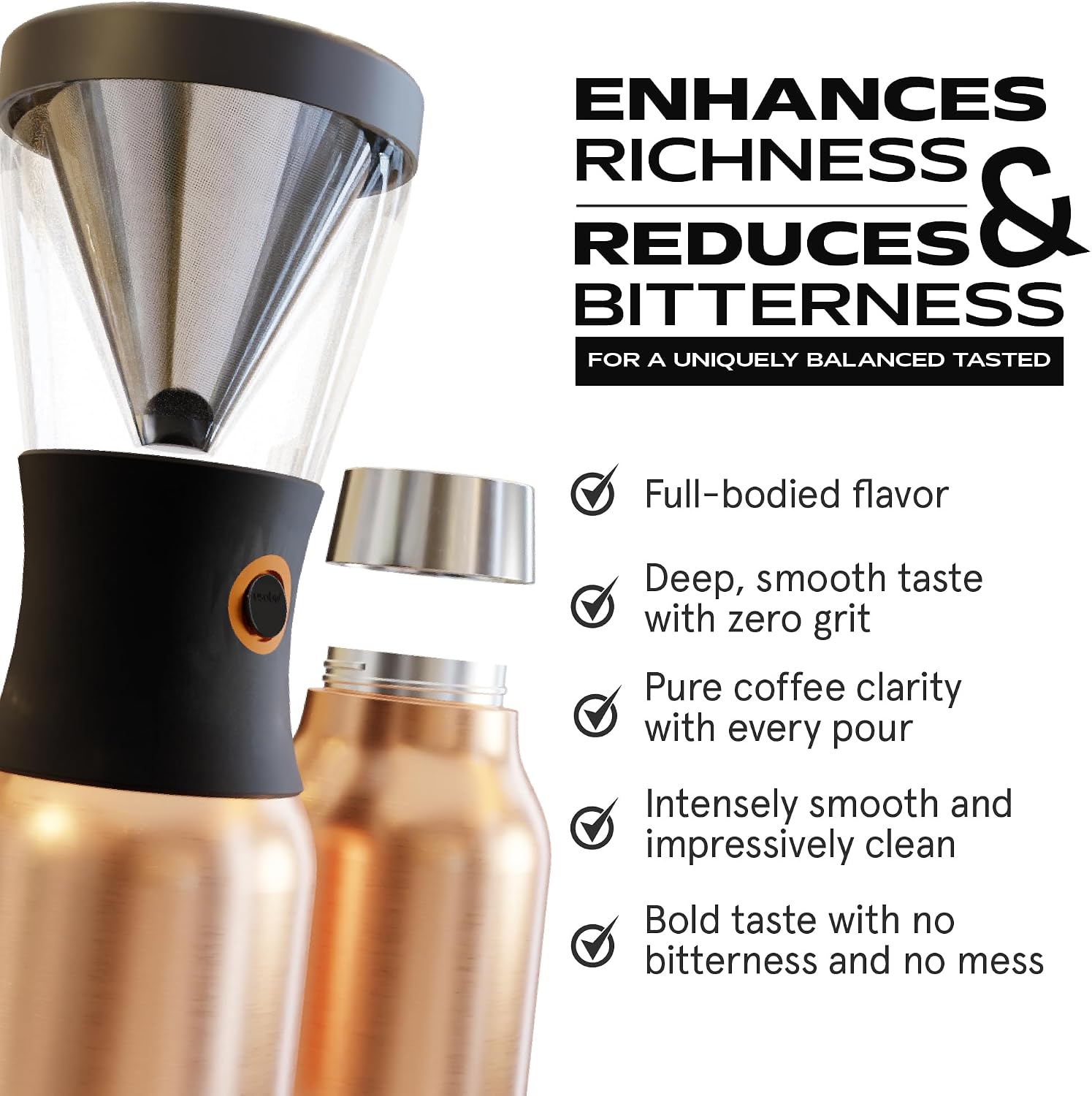 Asobu Cold Brew Coffee Maker — 40oz Insulated Portable Brewer