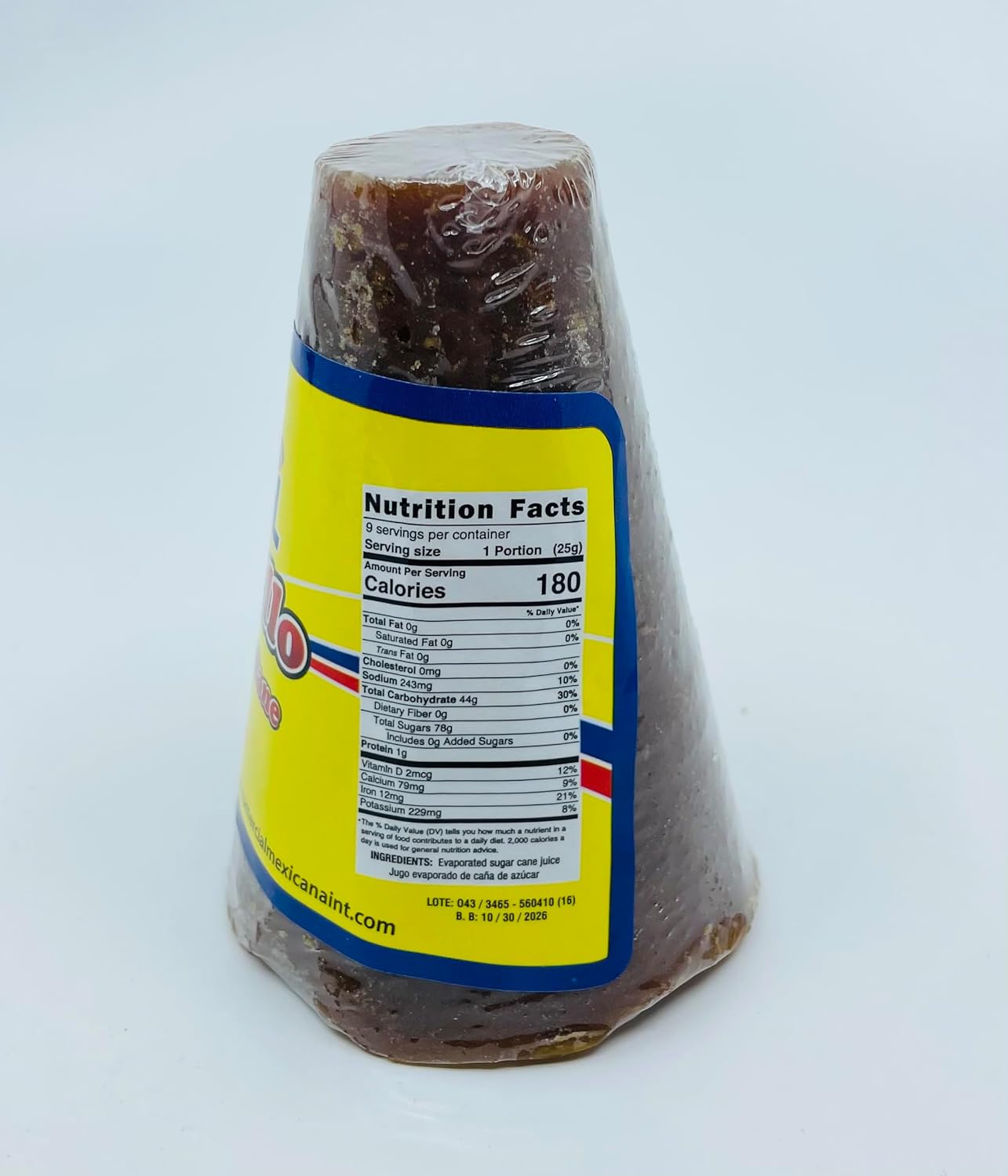 Piloncillo Mexican Brown Sugar Cones – 100% Natural Whole Cane Sugar, 8 oz (Pack of 5)