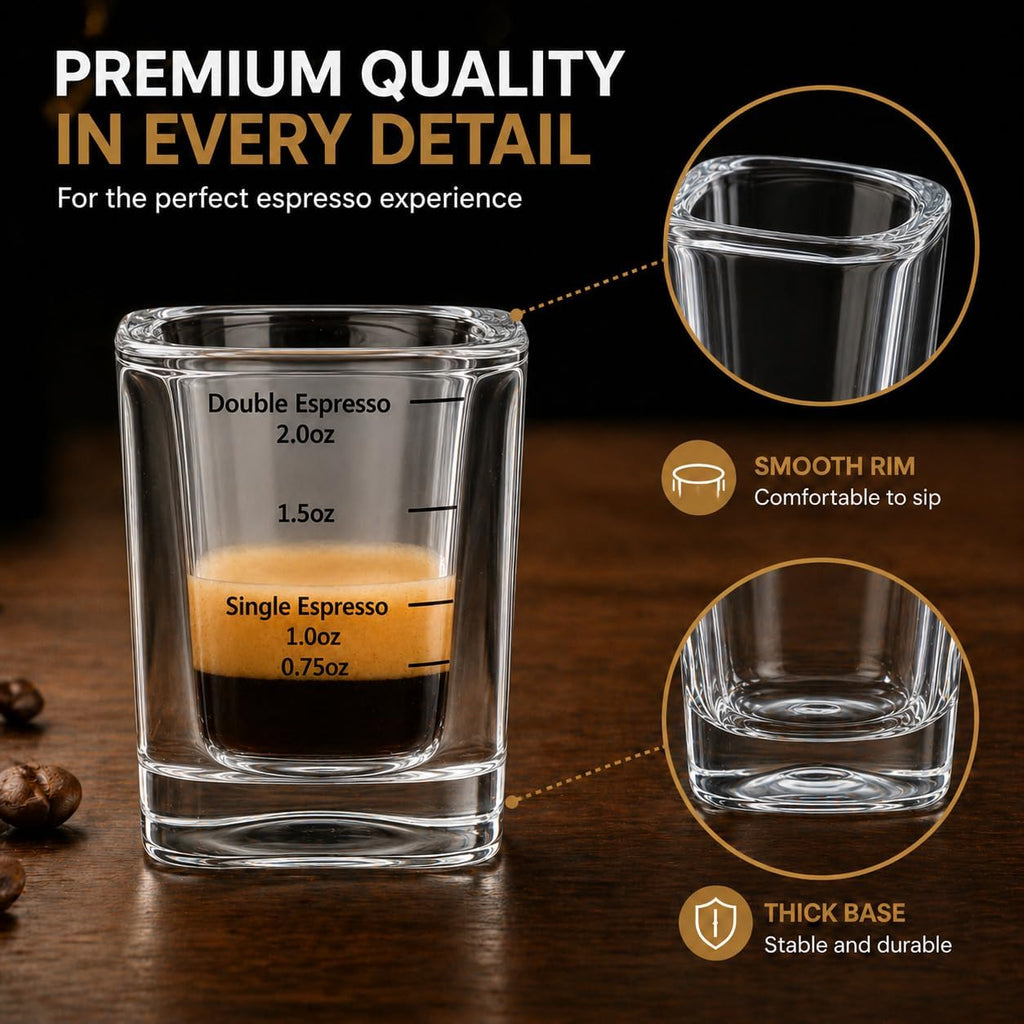 RUCKAE Shot Glass Measuring Cup Set — 2oz, 12 Pack