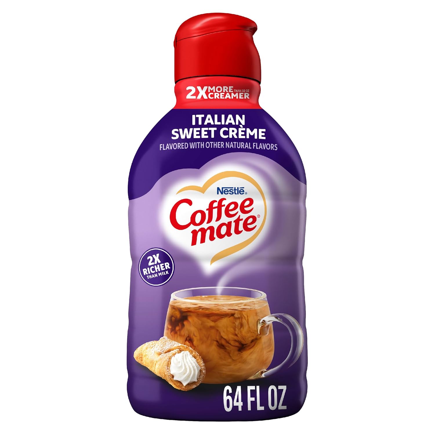 Coffee mate Italian Sweet Crème Liquid Creamer – 64 fl oz Pump Bottle, Non-Dairy