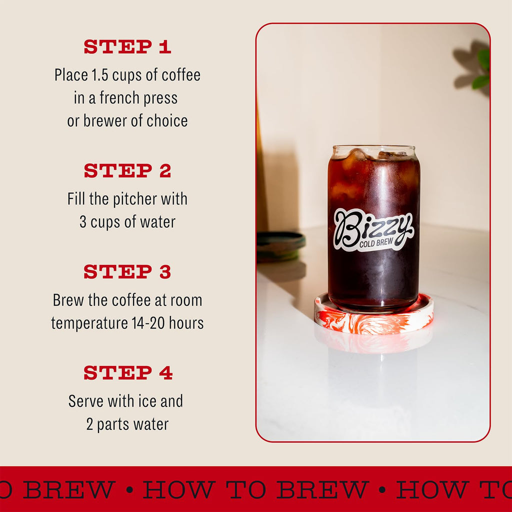 Bizzy Organic Cold Brew Coffee — Smooth & Sweet, 16oz