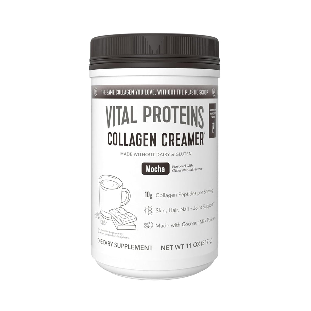 Vital Proteins Collagen Creamer Mocha – 10g Collagen Peptides, Non-Dairy, Coconut Milk Powder (11 oz)
