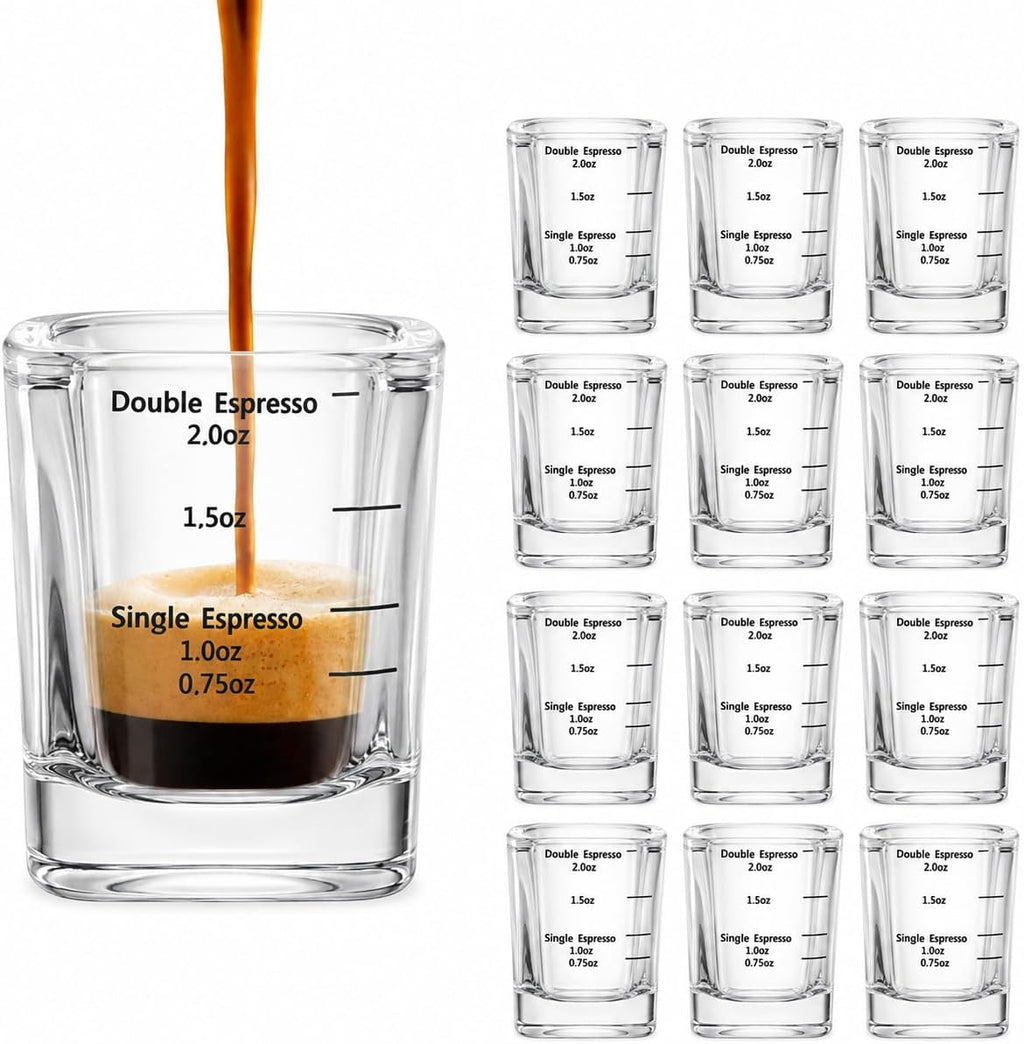 RUCKAE Shot Glass Measuring Cup Set — 2oz, 12 Pack