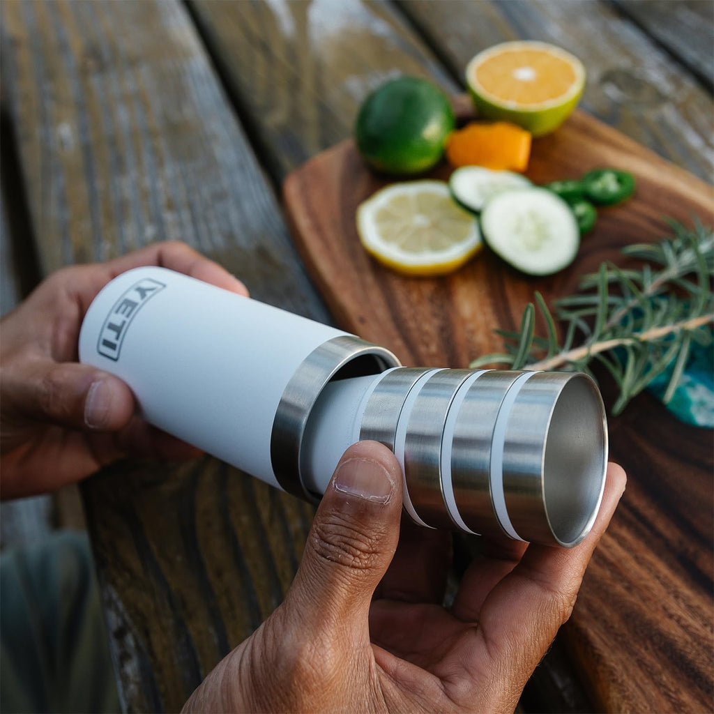 YETI Shot Glasses with Carry Case — Stainless Steel, Set of 4