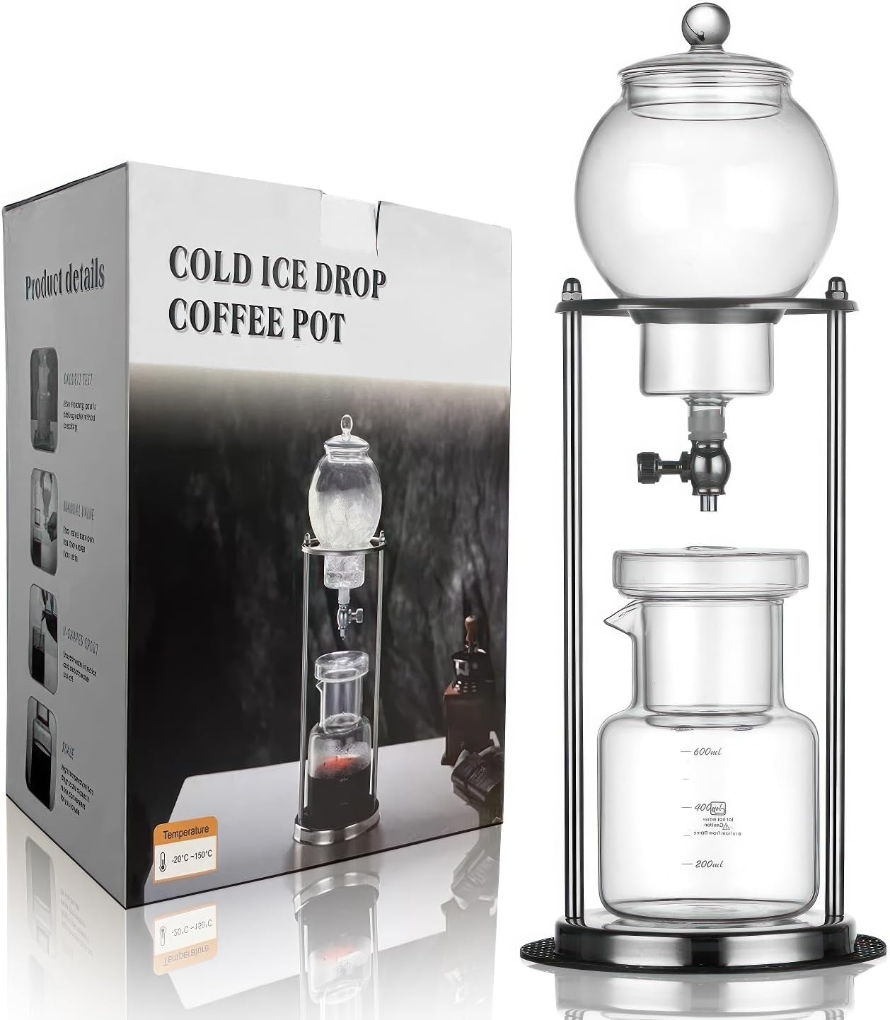 HANWUDI Cold Drip Coffee Maker — 20oz Slow Drip Coffee Tower