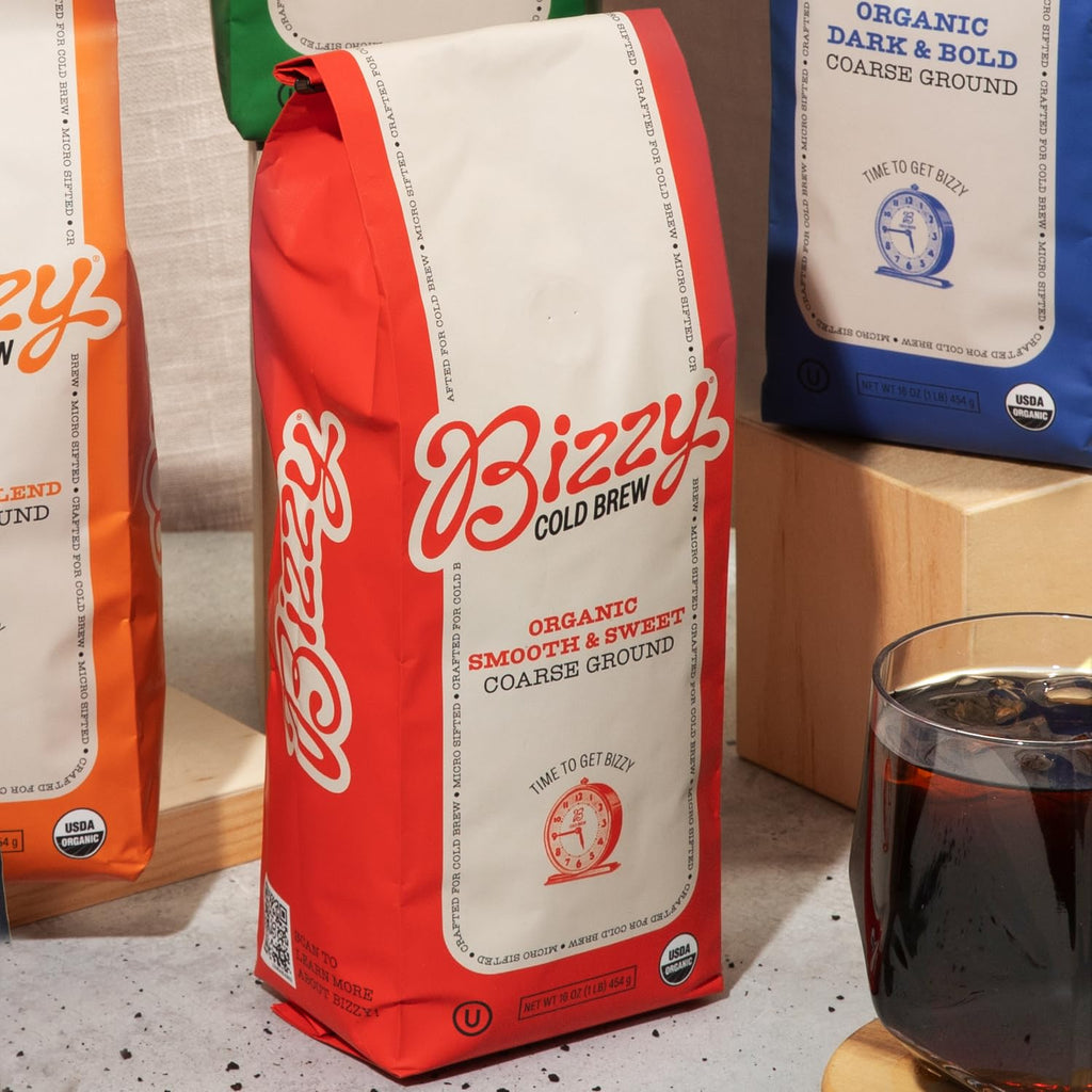 Bizzy Organic Cold Brew Coffee — Smooth & Sweet, 16oz