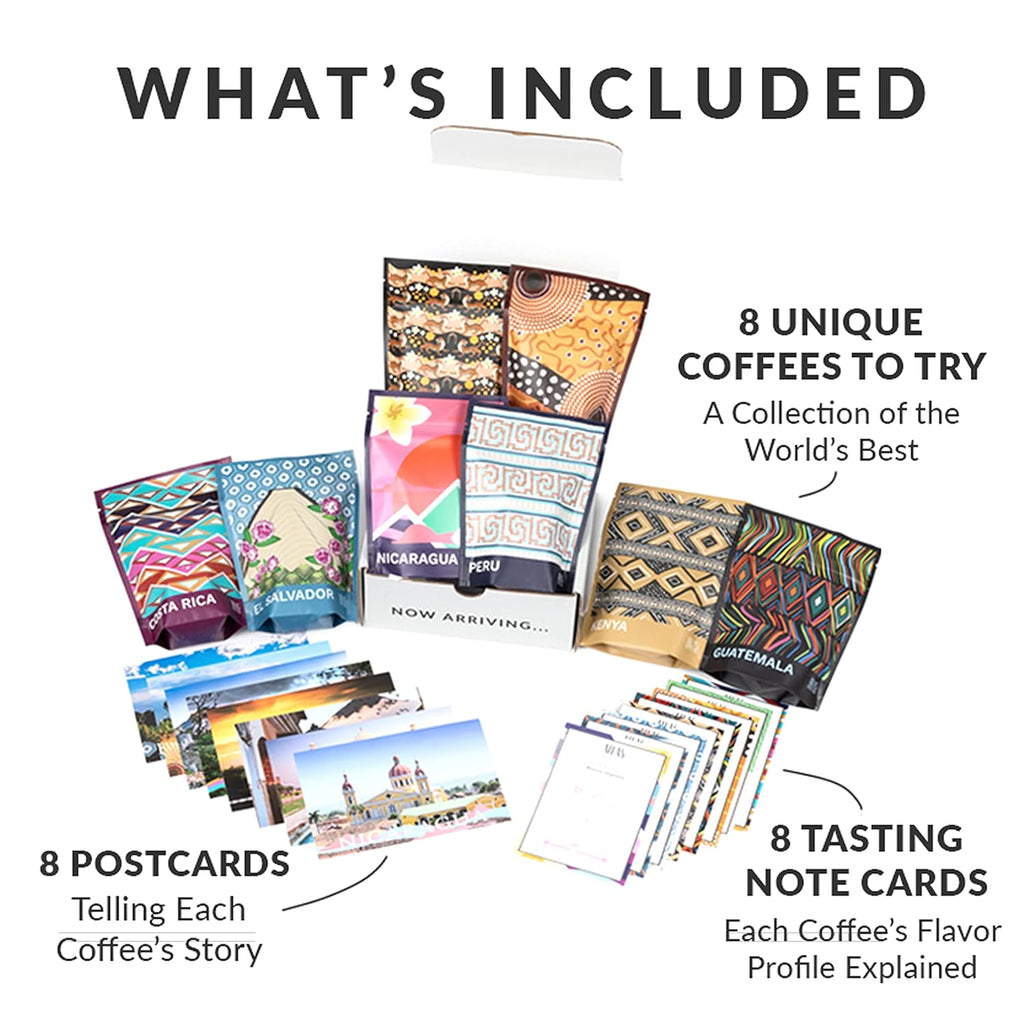 Atlas Coffee Club World Discovery Set – 8-Pack Single Origin Coffee Gift Sampler