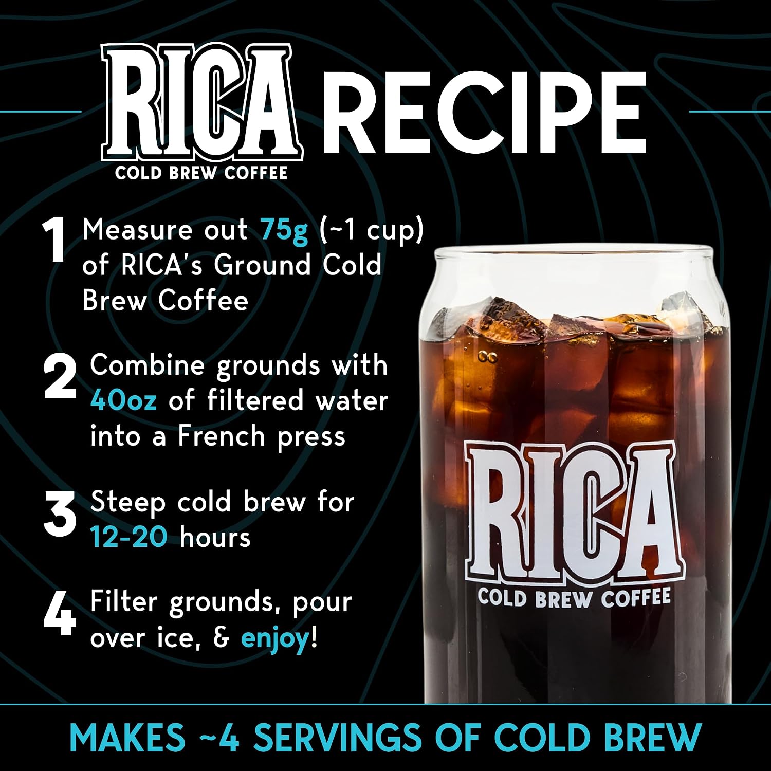 RICA Cold Brew — Mexican Single-Origin Dark Roast, 12oz