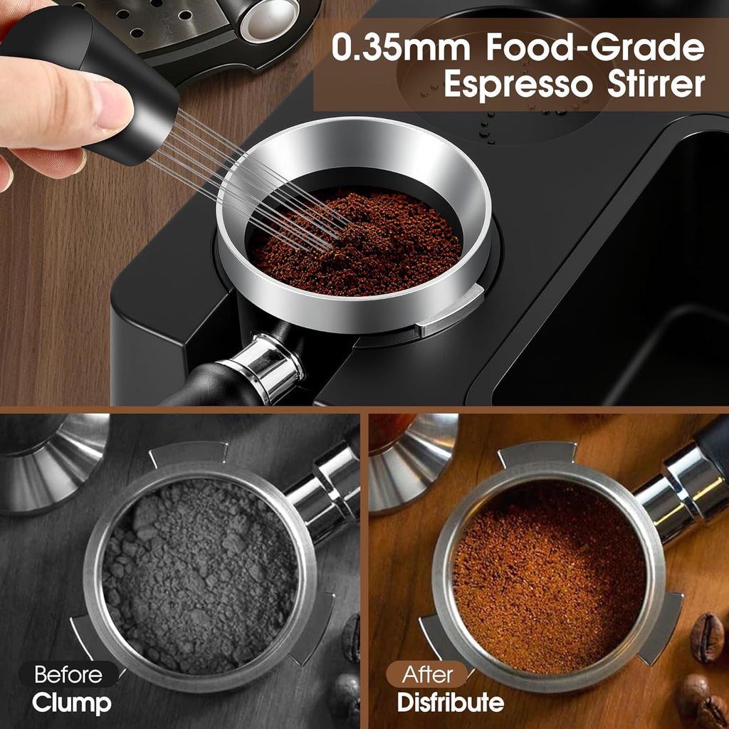 Reoszeank 51mm Espresso Accessories Kit - Knock Box & Tamping Station, Fits Delonghi & CASABREWS