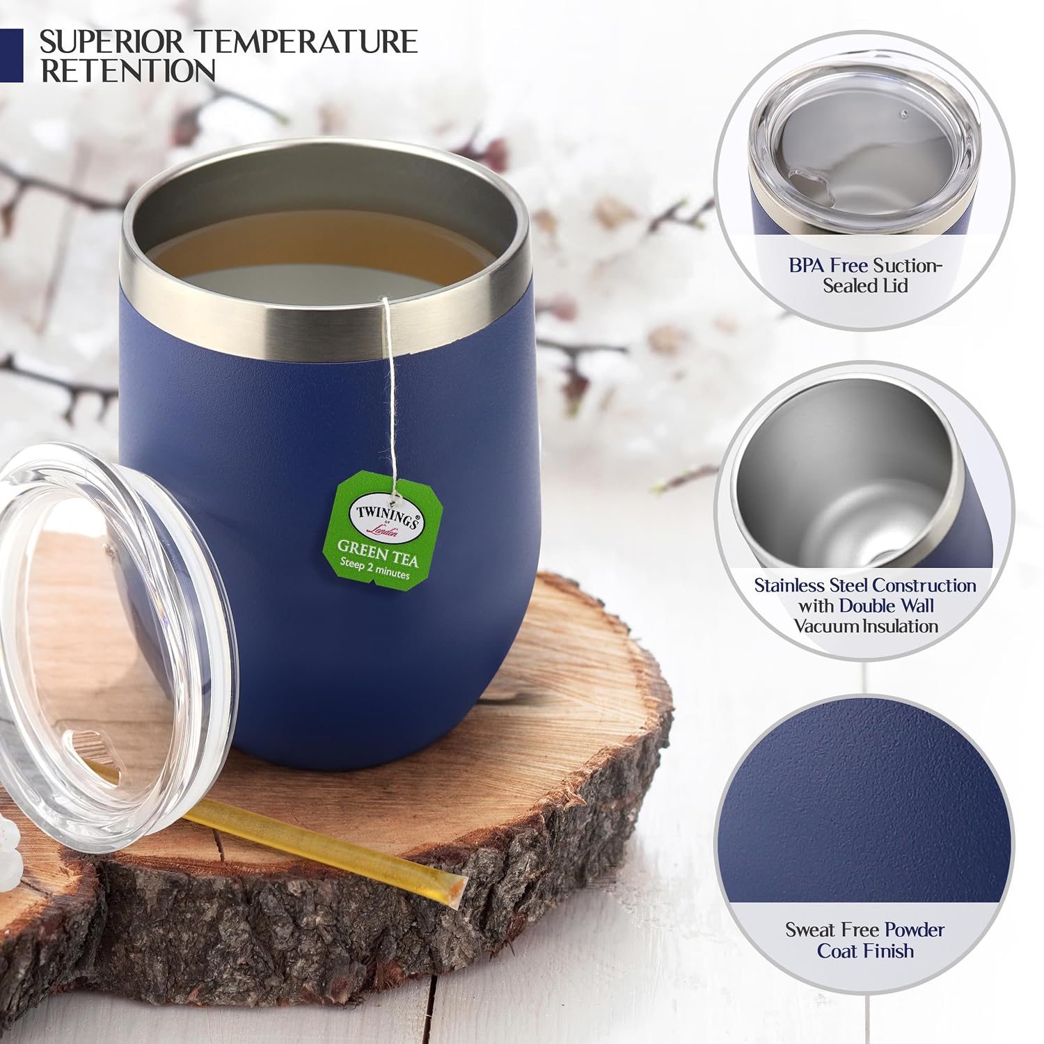 Tea Lovers Gift Basket — Insulated Cup, Teabags &amp; Honey