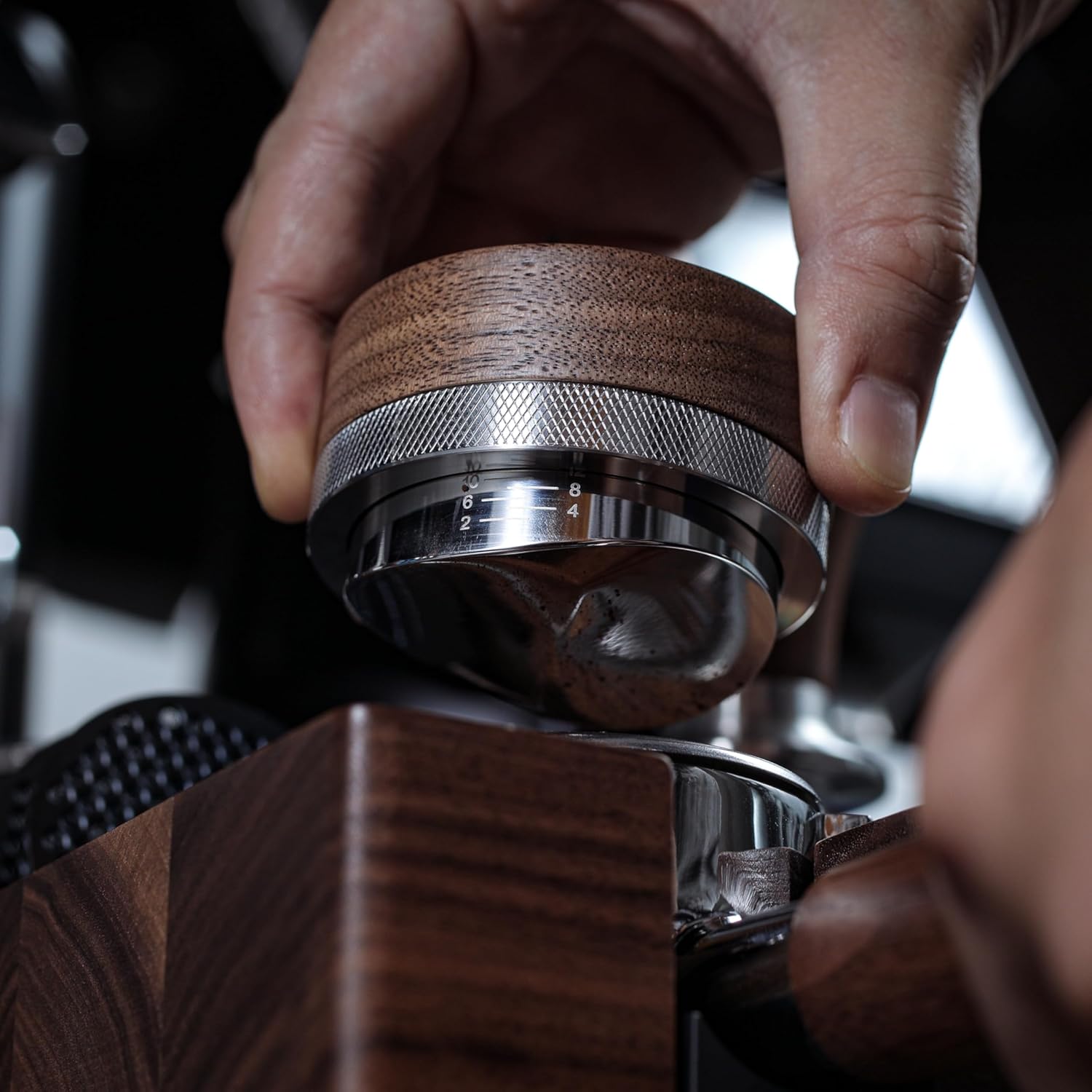 KNODOS 54mm Breville Espresso Accessories Kit - 6 Pcs Portafilter, Tamper, Distributor & Knock Box Organizer