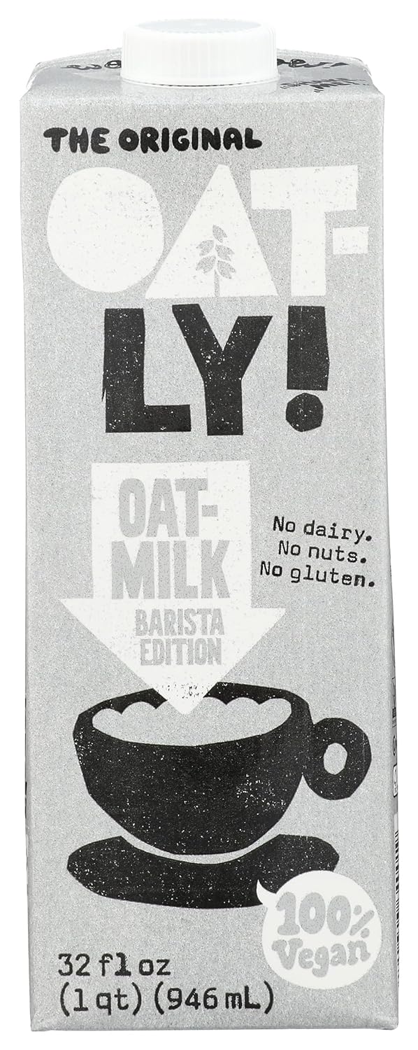 Oatly Barista Edition Oat Milk – Dairy-Free Plant-Based Milk for Lattes & Coffee (32 oz)