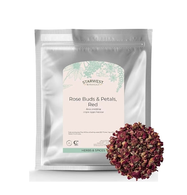 Dried Rose Petals – Culinary Grade Floral for Moroccan Tea, Rose Lattes & Herbal Blends