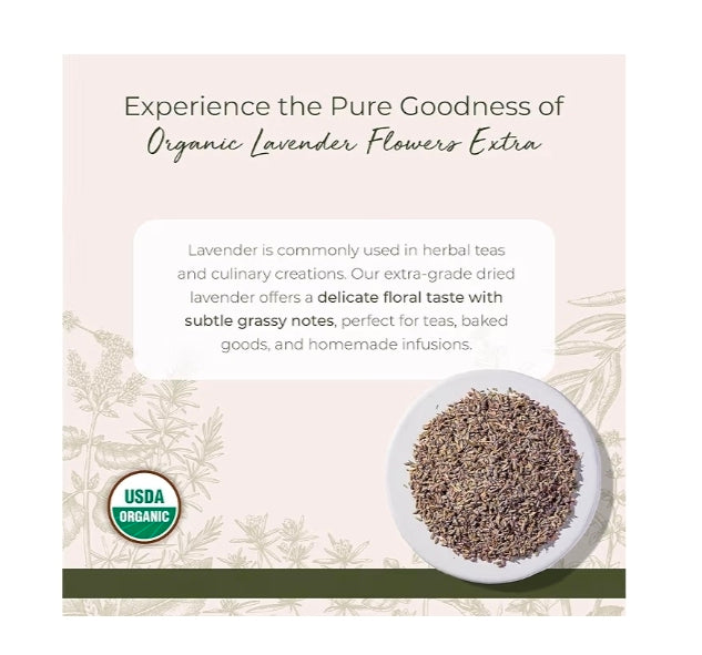Culinary Lavender Buds – Dried Floral Spice for Lavender Lattes, Earl Grey & Herbal Tea