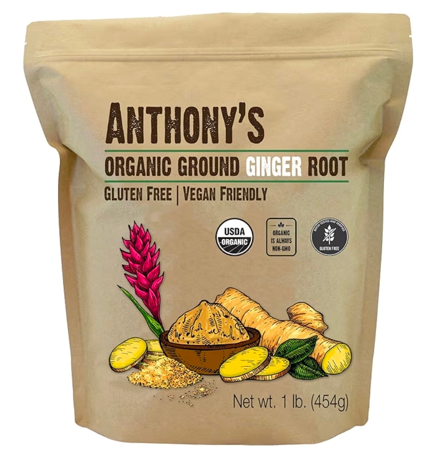 Organic Ginger Root Powder – Warming Spice for Ginger Tea, Chai & Golden Lattes