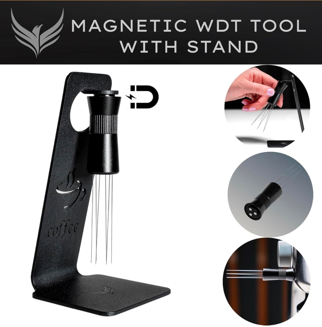KNODOS WDT Espresso Distribution Tool – Adjustable Needle Coffee Stirrer for Puck Prep
