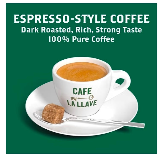 Cafe La Llave Espresso Ground Coffee — Cuban-Style Dark Roast
