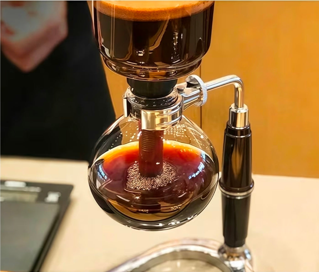Borosilicate Glass Syphon Coffee Maker — 5-Cup Vacuum Tabletop Brewer
