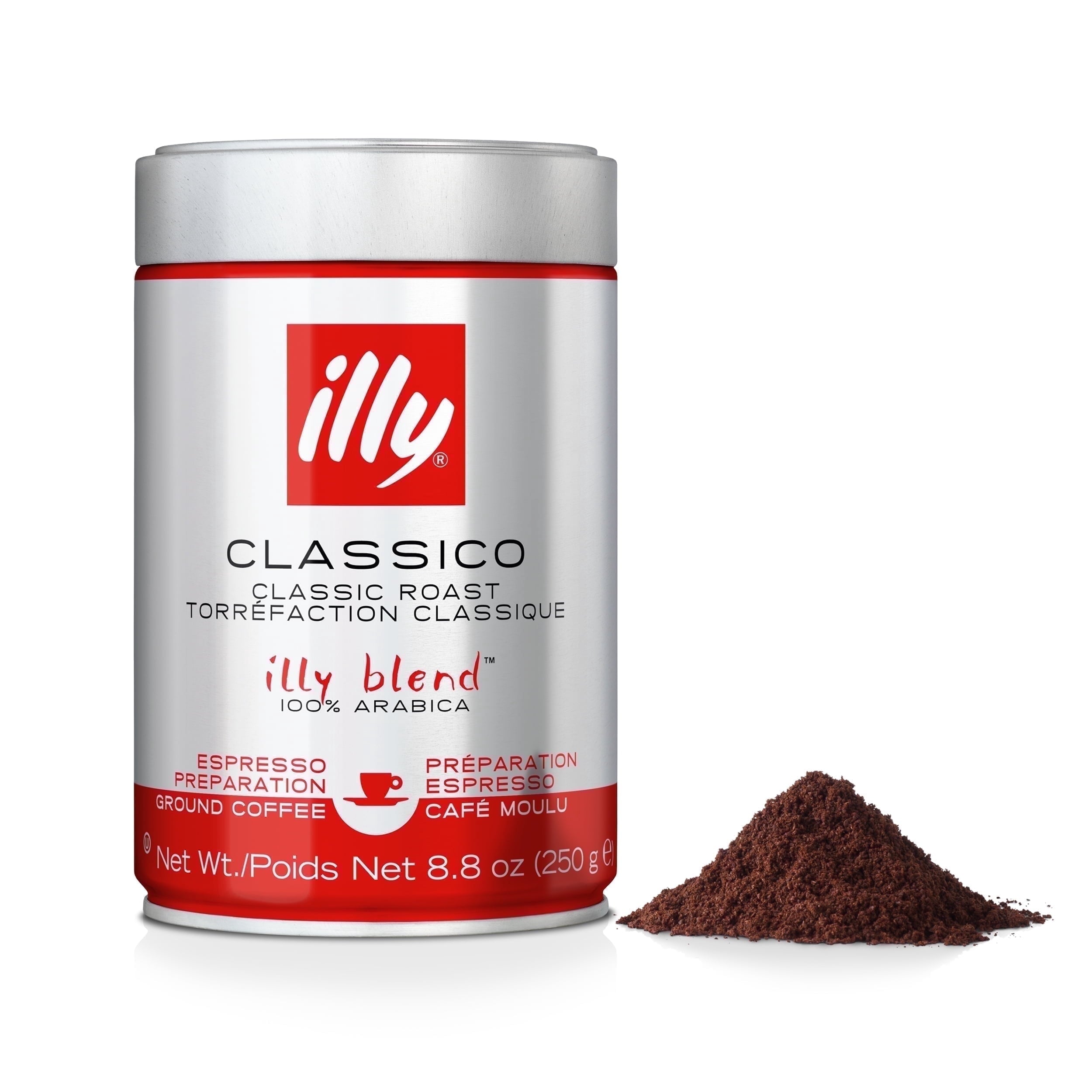 illy Classico Ground Espresso Medium Roast 8.8oz Can