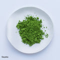 Ippodo Tea Sayaka ceremonial grade matcha powder in tin can from Kyoto Japan