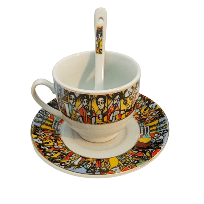 Ethiopian Coffee Ceremony Set — 41-Piece Traditional Ceramic Jebena Collection